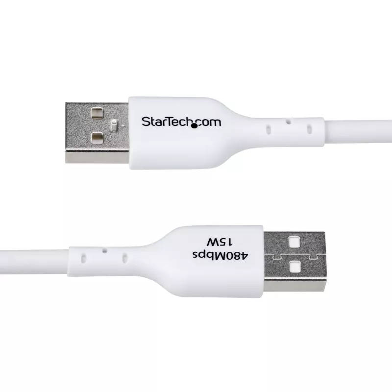 StarTech.com 3m (9,8 jalga) USB-A USB-C laadimiskaabel, laadimine ja sünkroonimine, 3A, USB 2.0, TPE ümbris – valge USB-laadimisjuhe