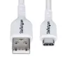 StarTech.com 3m (9,8 jalga) USB-A USB-C laadimiskaabel, laadimine ja sünkroonimine, 3A, USB 2.0, TPE ümbris – valge USB-laadimisjuhe