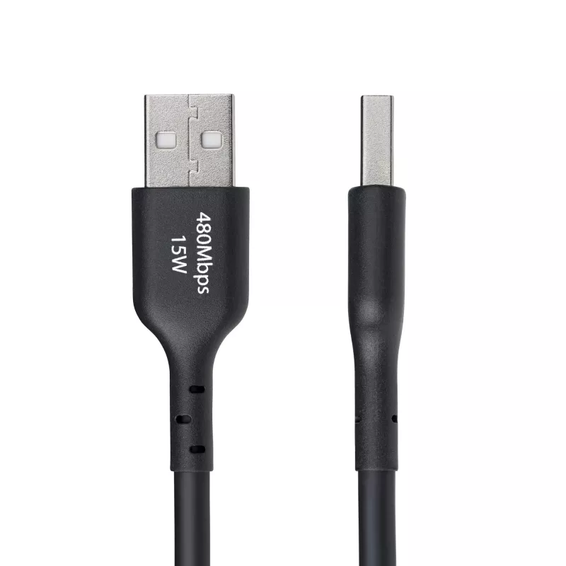 StarTech.com 4m USB-A to USB-C laadimiskaabel, laadimine ja sünkroonimine, 3A, USB 2.0, TPE mantel - must USB laadimiskaabel