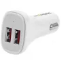 StarTech.com kahe pordiga USB-autolaadija - 24W/4.8A - Valge, Auto, Sigaretisüütaja, 5 V, Valge