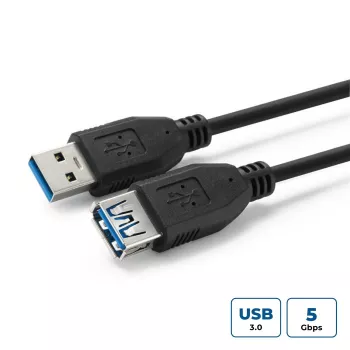 Microconnect USB3.0AAF3B USB-kaabel USB 3.2 Gen 1 (3.1 Gen 1) 3 m USB A Must