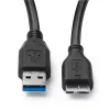 Microconnect USB3.0AB05MICRO USB-kaabel USB 3.2 Gen 1 (3.1 Gen 1) 0,5 m USB A Micro-USB B Must