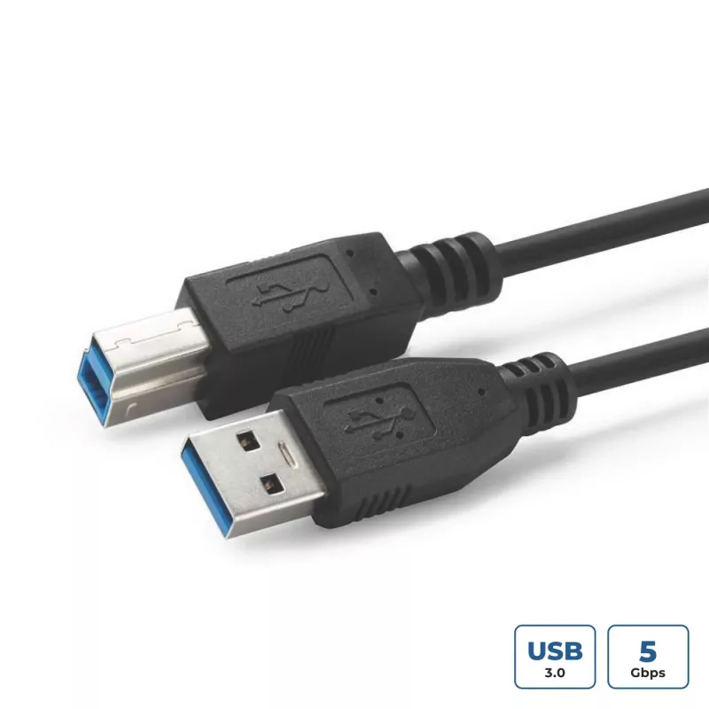 Microconnect USB3.0AB2B USB-kaabel USB 3.2 Gen 1 (3.1 Gen 1) 2 m USB A USB B Must