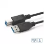 Microconnect USB3.0AB2B USB-kaabel USB 3.2 Gen 1 (3.1 Gen 1) 2 m USB A USB B Must