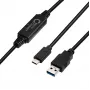 Microconnect USB3.1CA5AMP USB-kaabel USB 3.2 Gen 1 (3.1 Gen 1) 5 m USB C USB A Must