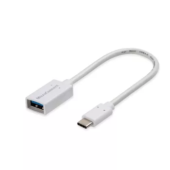 Microconnect USB3.1CAF02W USB-kaabel USB 3.2 Gen 1 (3.1 Gen 1) 0,2 m USB C USB A valge