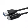 Microconnect USB3.1CB1 USB-kaabel USB 3.2 Gen 1 (3.1 Gen 1) 1 m USB C USB B Must