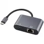 Microconnect USB3.1CETHPDBA pistikuadapter USB C RJ-45 Must