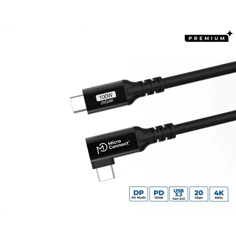 Microconnect USB3.2CC3-A USB-kaabel USB 3.2 Gen 2x2 3 m USB-C must