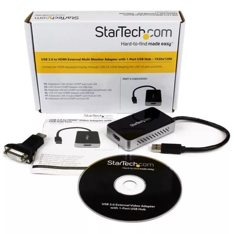 StarTech.com USB 3.0 HDMI-adapter 1 USB-pordiga, USB-HDMI monitorimuundur Windowsile (ei toeta macOS/ChromeOS/Linux) – TAA