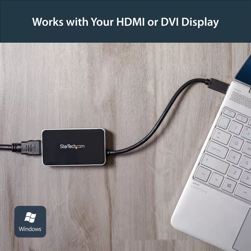 StarTech.com USB 3.0 HDMI-adapter 1 USB-pordiga, USB-HDMI monitorimuundur Windowsile (ei toeta macOS/ChromeOS/Linux) – TAA