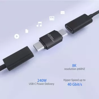 Microconnect USB4-CC-240W USB-kaabel 0 m USB-C Must