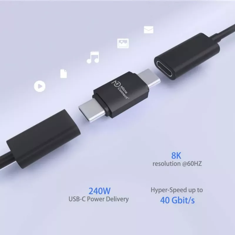 Microconnect USB4-CC-240W USB-kaabel 0 m USB-C Must