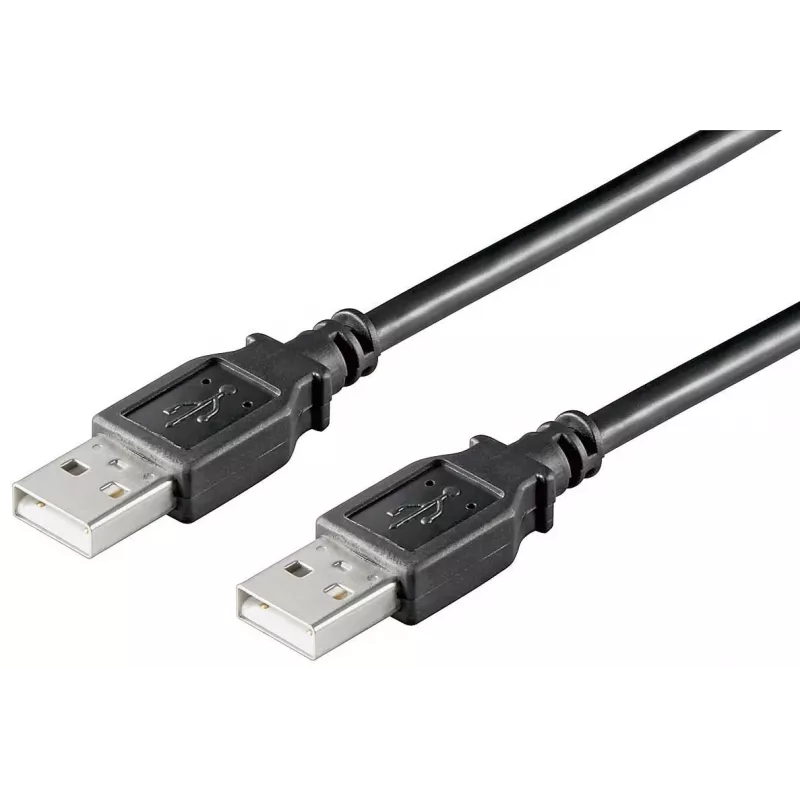 Microconnect USBAA01B USB-kaabel USB 2.0 0,1 m USB A Must