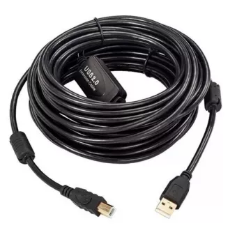 Microconnect USBAB10B-ACTIVE USB-kaabel USB 2.0 10 m USB B USB A Must