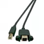 Microconnect USBABF1PANEL2 USB-kaabel USB 2.0 1,8 m USB A USB B Must