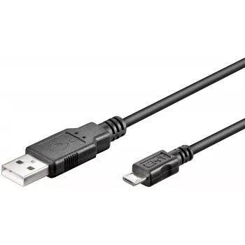 Microconnect USBABMICRO0,60 USB-kaabel USB 2.0 0,6 m USB A Micro-USB B Must