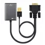 Microconnect VGAHDMI VGA-kaabel 0,15 m VGA (D-Sub) Must