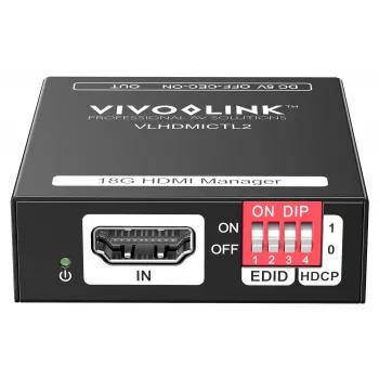 Vivolink VLHDMICTL2 EDID emulaator 3840x2160 18 Gbit/s Must