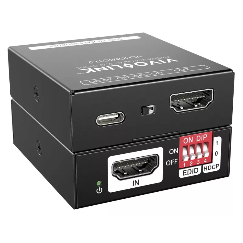 Vivolink VLHDMICTL2 EDID emulaator 3840x2160 18 Gbit/s Must