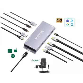 USB-graafikaadapter Vivolink VLUSBCHUB3 mitme kuva toega