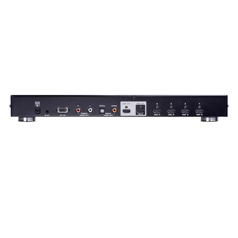 ATEN 4-pordiline tõeline 4K HDMI lüliti kahe väljundiga, HDMI, metallist, must, 60 Hz, 3 m, 3840 x 2160, 4096 x 2160