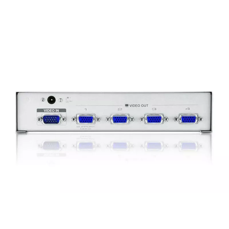 ATEN 4-pordiline VGA videojaotur (350 MHz), VGA, 4x VGA, 1920 x 1440 pikslit, hõbedane, metall, 30 m