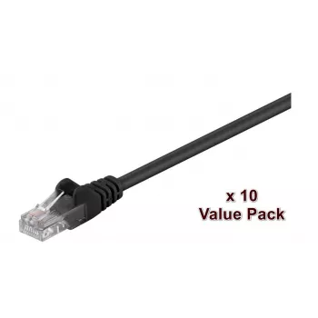 Microconnect V-UTP503SVP võrgukaabel Must 3 m Cat5e U/UTP (UTP)