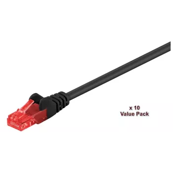 Microconnect V-UTP601SVP võrgukaabel Must 1 m Cat6 U/UTP (UTP)