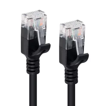 Microconnect V-UTP6A01S-õhuke võrgukaabel Must 1 m Cat6a U/UTP (UTP)
