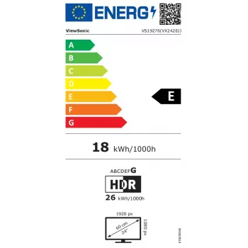Viewsonic VX Series VX2428J arvutimonitor 61 cm (24 tolli) 1920 x 1080 pikslit Full HD LED must