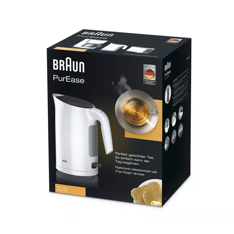 Braun PurEase WK 3100 WH elektriline veekeetja 1,7 L 2200 W valge
