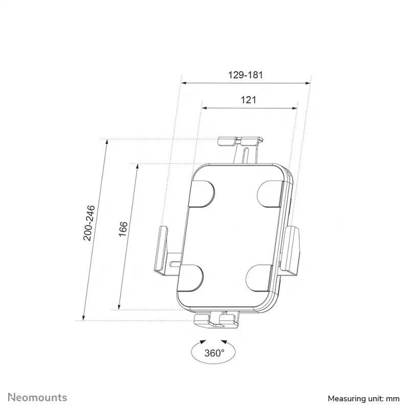 Tahvelarvuti hoidik Neomounts WL15-625WH1 Passive Indoor Valge