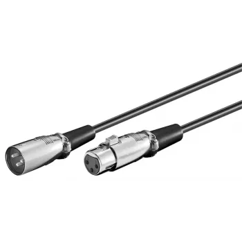 Microconnect XLRMF05 helikaabel 0,5 m XLR (3-kontaktiline) Must