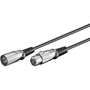 Microconnect XLRMF10 helikaabel 10 m XLR (3 kontaktiga) Must