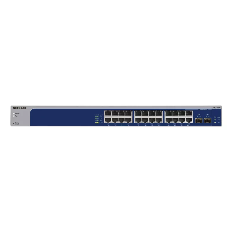 NETGEAR XS724EM hallatav L2 10G Ethernet (100/1000/10000) 1U sinine, hall