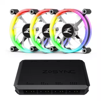 Zalman ZM-LF120A3 arvuti jahutussüsteem Arvutikorpuse ventilaator 12 cm Must, Valge