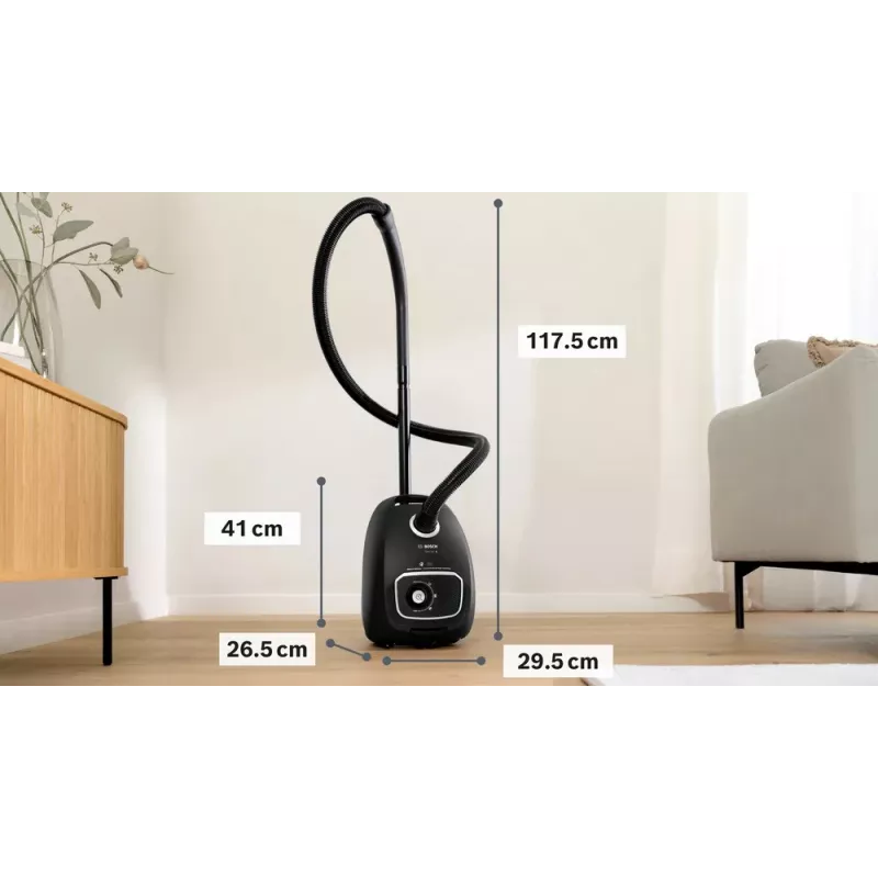 Tolmuimeja Bosch BGB 41BA1 käsitolmuimeja, kotiga, juhtmega, 5,3 kg, 265×410×295 mm