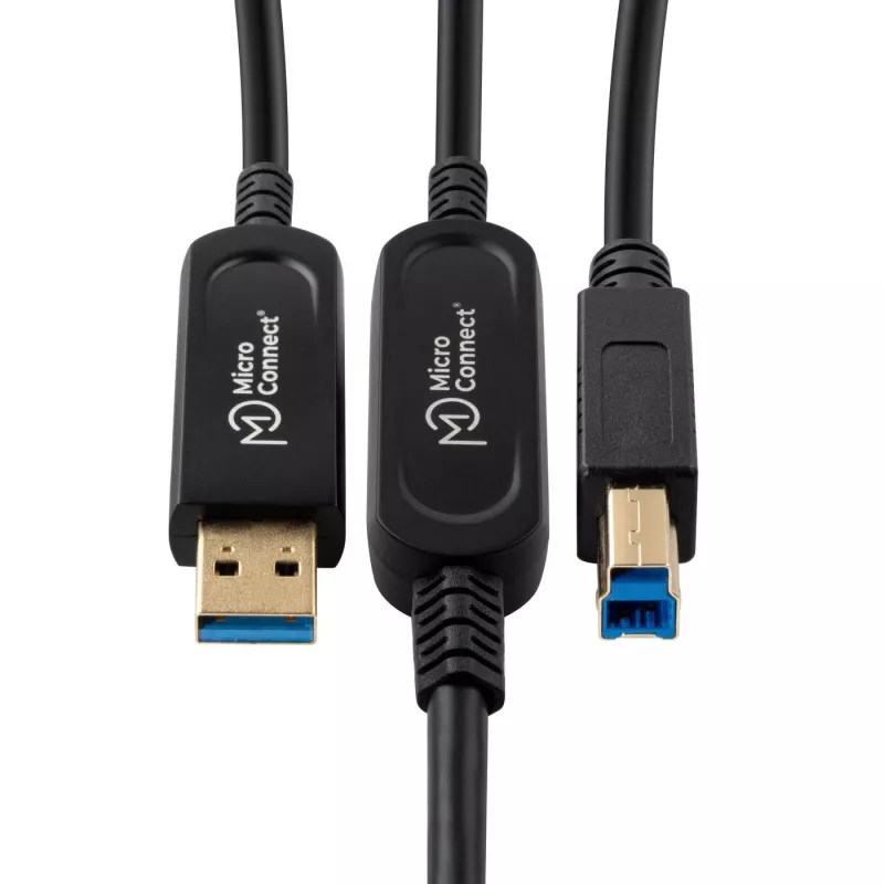 Microconnect MC-USB3.0AB20OP USB-kaabel USB 3.2 Gen 2 (3.1 Gen 2) 20 m USB A USB B Must