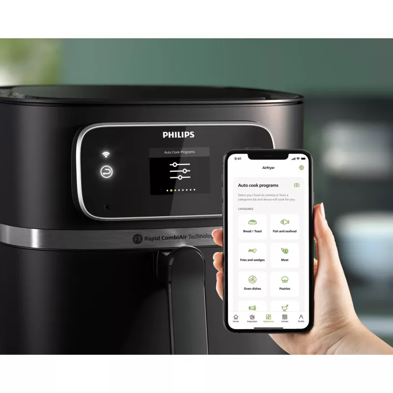 Kuumaõhufritüür Philips 7000 seeria HD9880/90 8.3L 2200W Must roostevaba teras