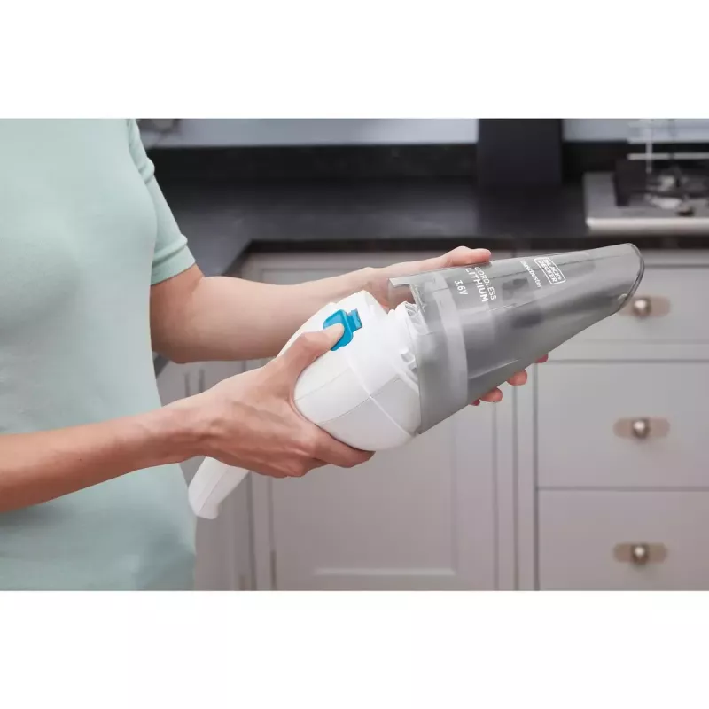Käeshoitav tolmuimeja Must & Decker NVC115JL-QW, ilma kotita, 0.325 L, 3.6 V Li-Ion 1.5 Ah, 9 min tööaeg, 529 g