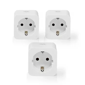 Nutipistik Nedis WIFIP121FWT3 – siseruumides kasutatav Wi-Fi pistikupesa, 3 tk pakendis