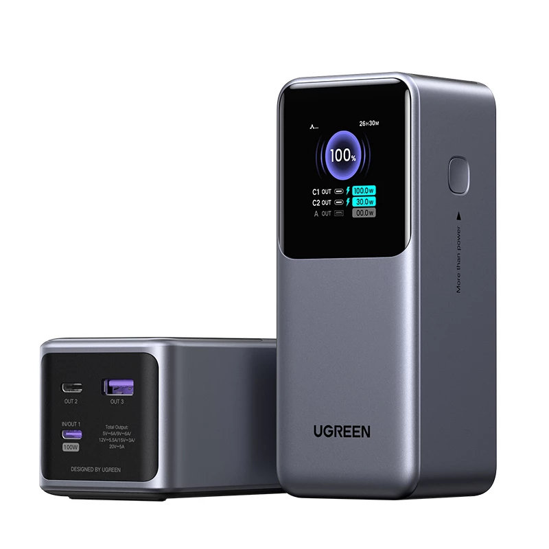 Ugreen 20000mAh 130W kiirlaadimisega akupank liitiumhall