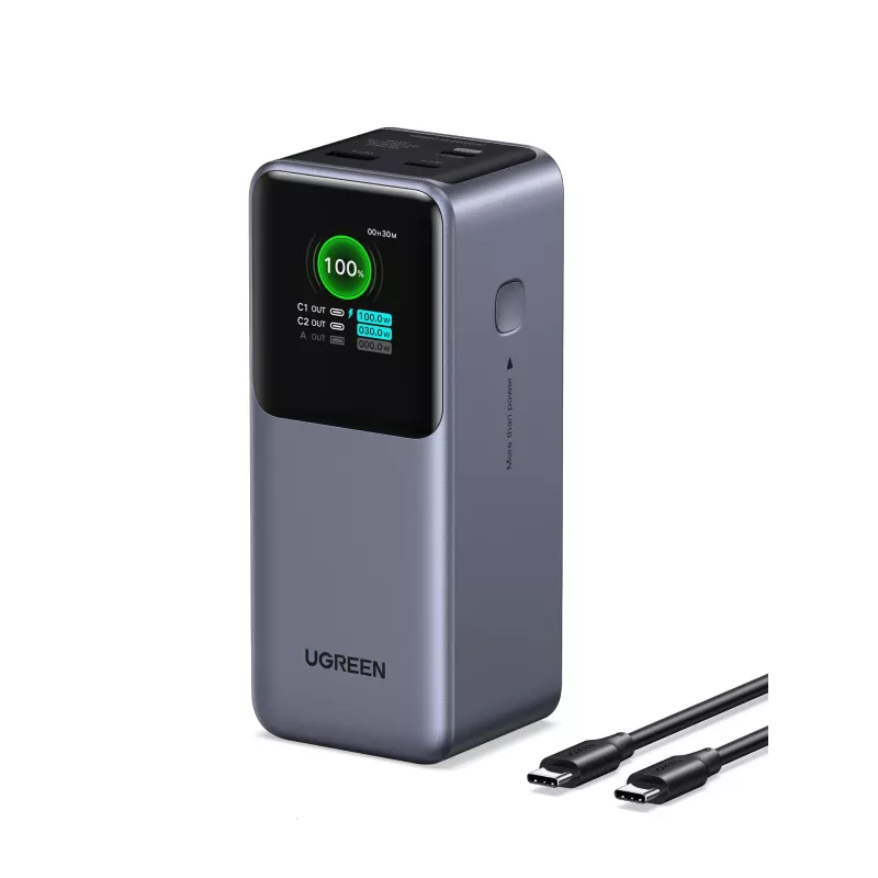 Ugreen 20000mAh 130W kiirlaadimisega akupank liitiumhall