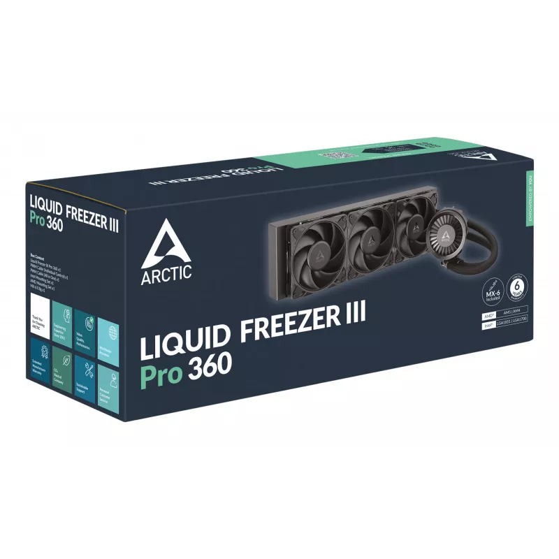 ARCTIC Liquid Freezer III Pro 360 - Mitme platvormiga ühilduv all-in-one protsessori vesijahuti