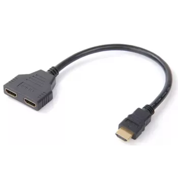 Microconnect HDMI Y-jaotur, 0,2 m, HDMI tüüp A (standardne), 2 x HDMI tüüp A (standardne), 1920 x 1200 pikslit, must