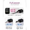 IB-PS106-PD seinilaadija, 2 pordiga, USB toiteedastus, kiirlaadimine, must