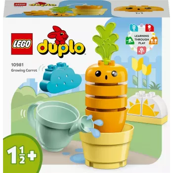 Mängukomplekt LEGO Duplo 10981 Kasvav Porgand — interaktiivne eelkooliealine ehitusmängukomplekt