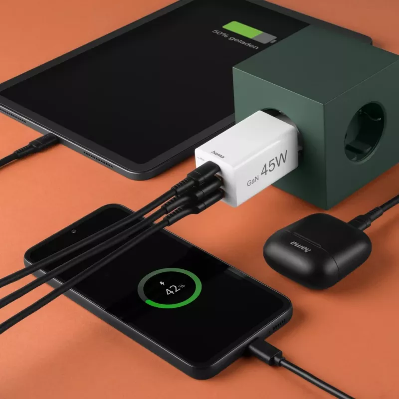 Hama 00201995 mobiilseadme laadija Nutitelefon Valge AC Kiirlaadimine Sise-, välistingimustes
