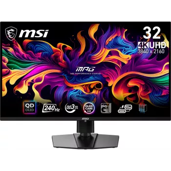 MSI MPG 321URX QD-OLED arvutimonitor 80 cm (31,5 tolli) 3840 x 2160 pikslit 4K Ultra HD must